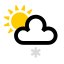 Chûtes de neige modérées partiellement